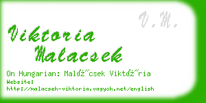 viktoria malacsek business card